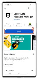 You can install the SecureSafe app easily like all your other apps and find all useful links on www.securesafe.com/downloads