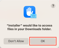 Allow the installer to access your computer to install SecureSafe.