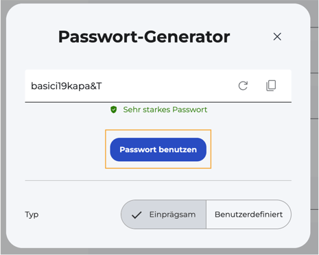 Passwort-Generator – merkbares Passwort